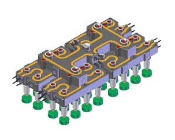 What is an advantage of hot runner mould?