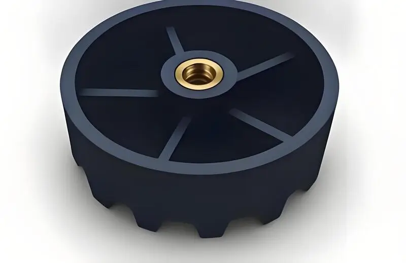 Detailed view of insert molded product