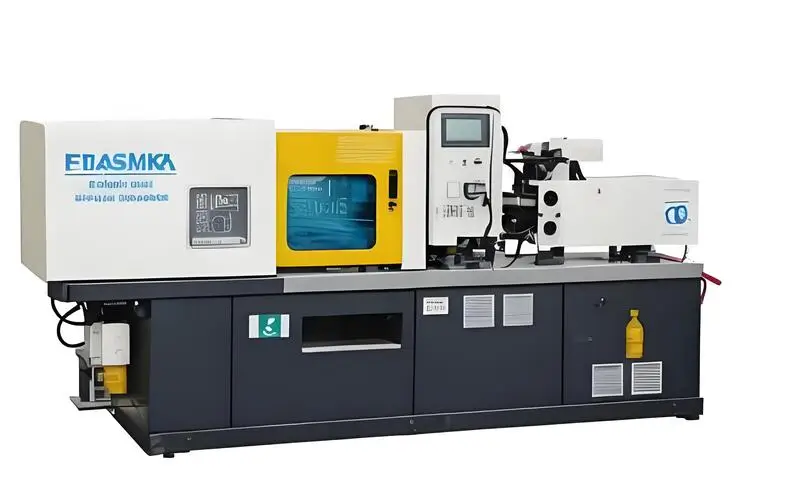 Side view of injection molding machine