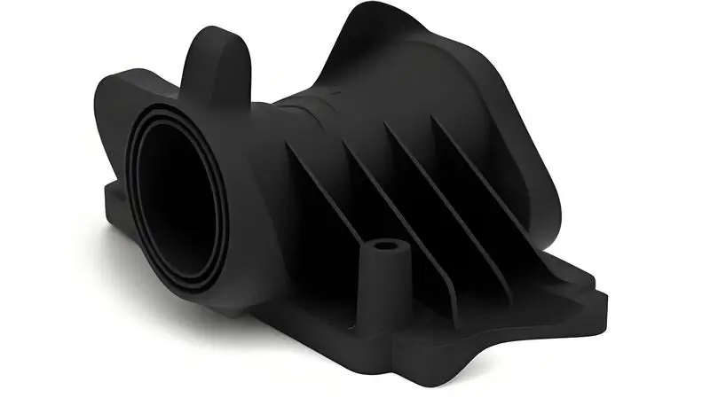 Close-up of automotive injection molded parts.