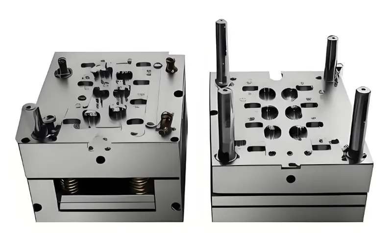 Two-part industrial metal injection mold
