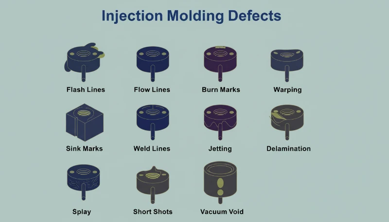 Visual guide to common injection molding defects