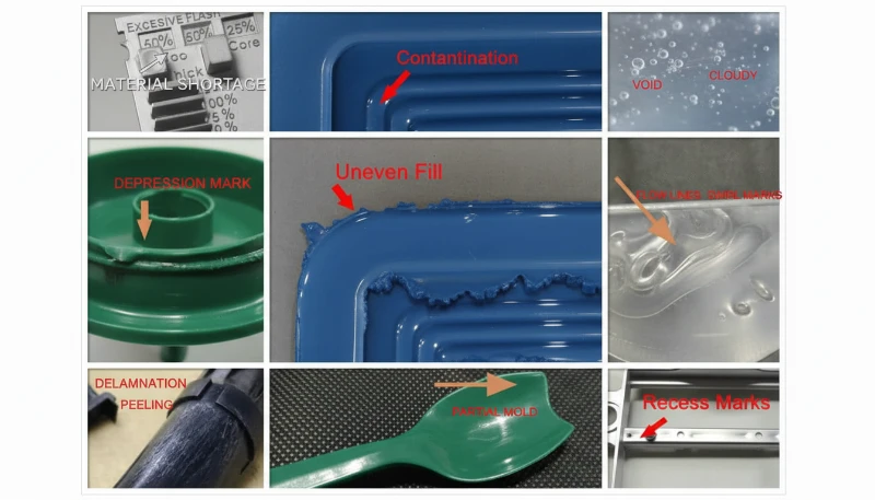Common plastic molding defects visual guide