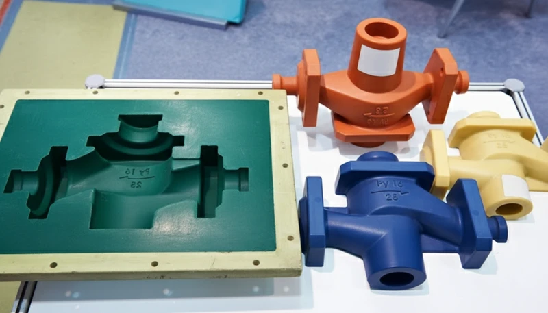Prototype injection mold and parts display