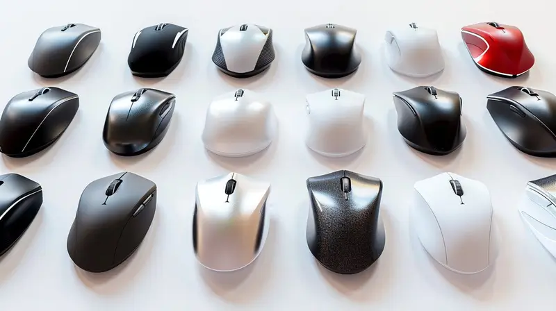 Collection of various computer mice in different colors