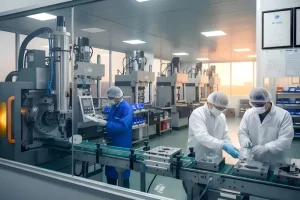 Clean and organized injection molding factory environment used for supplier evaluation