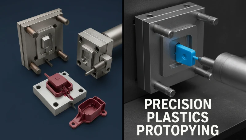Precision plastic mold used for low volume prototyping