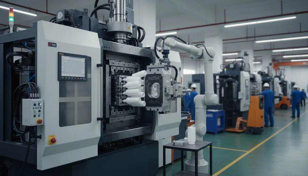 Injection molding production process