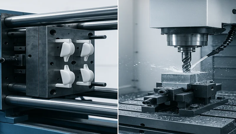 Injection molding vs CNC machining comparison