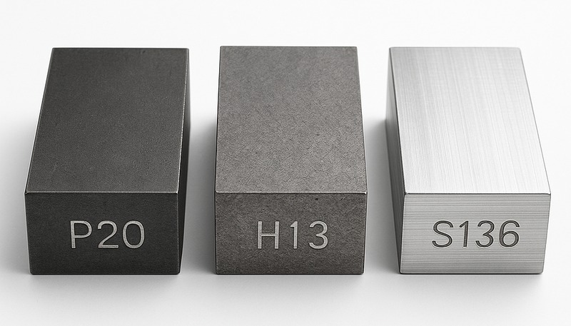 Injection Mold Material Selection Guide: P20 vs H13 vs S136