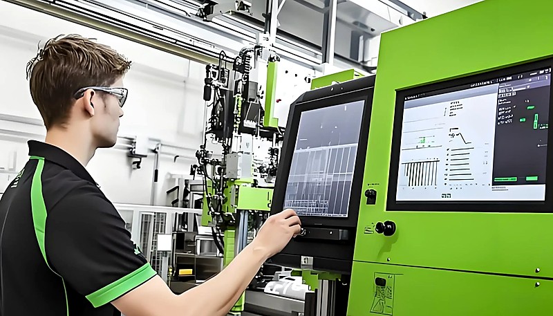 Injection molding production line