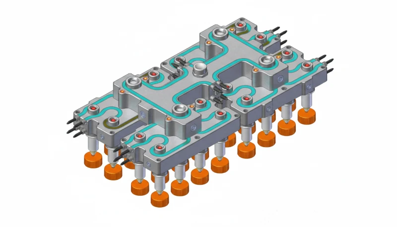 Detailed hot runner plastic injection mold design