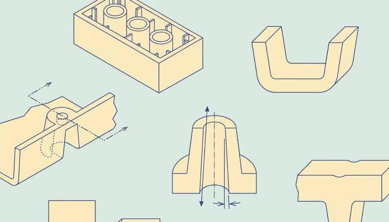 Protected technical drawings for injection molded part design